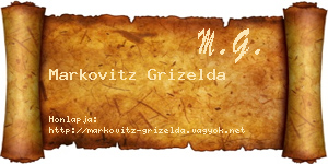 Markovitz Grizelda névjegykártya